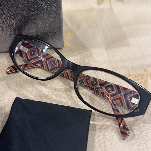 Prada Accessories - PRADA VPR 03P MAS-1O1 Black On Orange TRIBAL PRINT EYEGLASSES / GLASSES / FRAMES